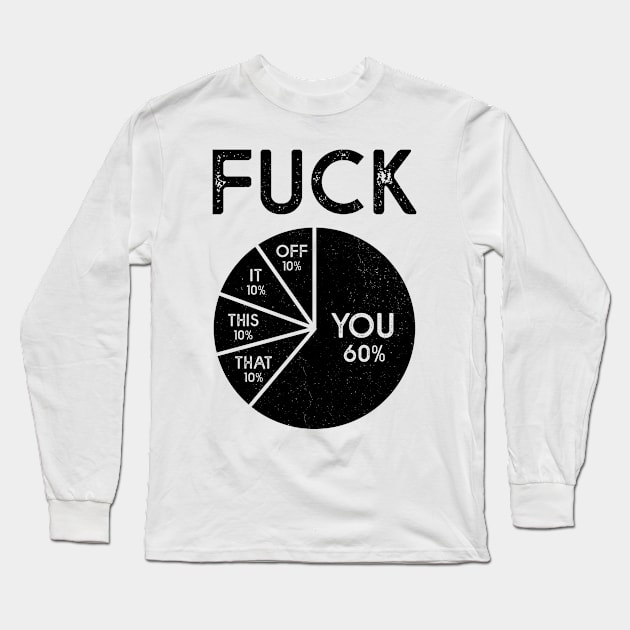 Fuck Pie Chart Long Sleeve T-Shirt by Three Meat Curry